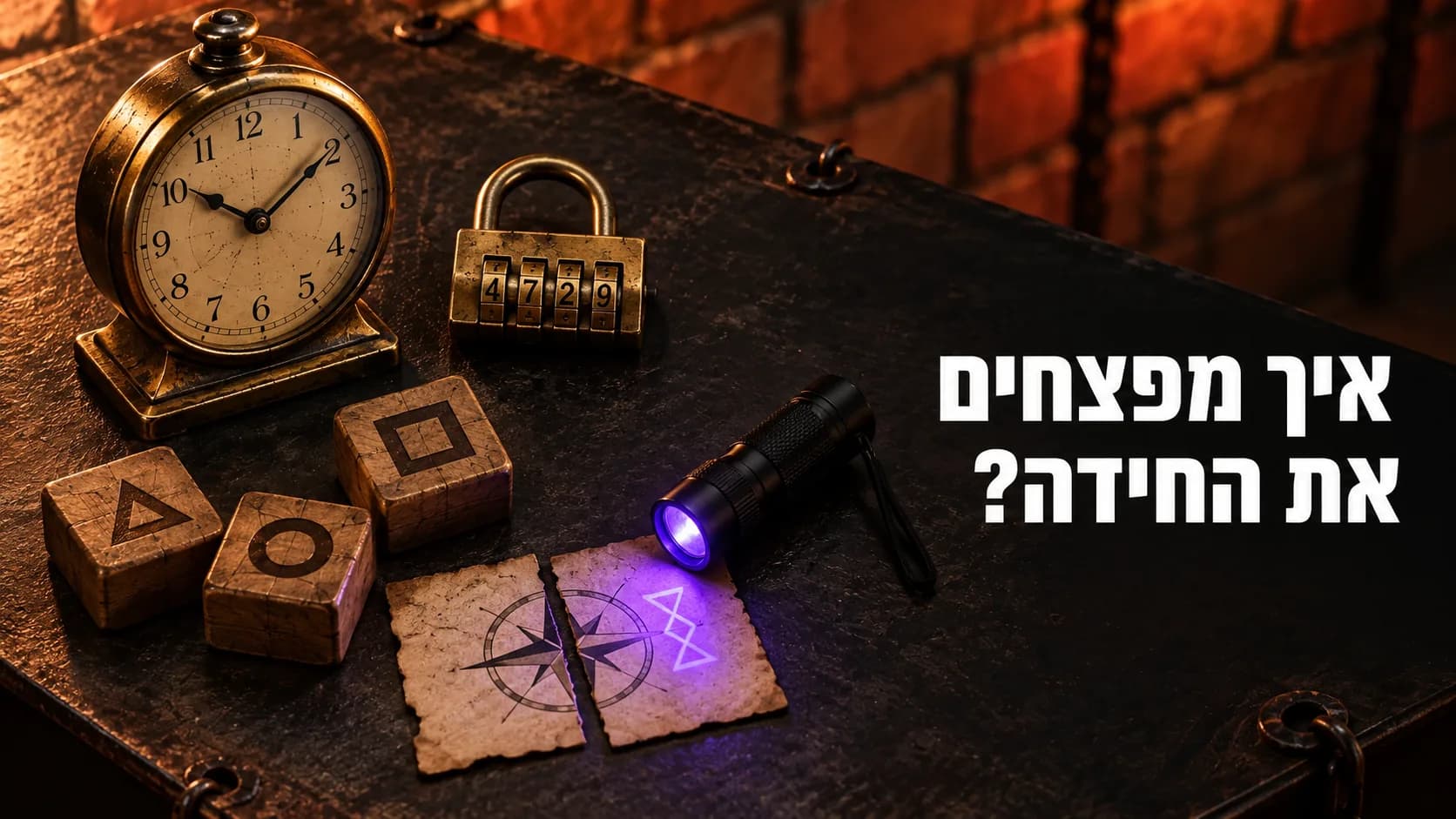 איך מפצחים את החידה? מנעול, שעון וסמלים